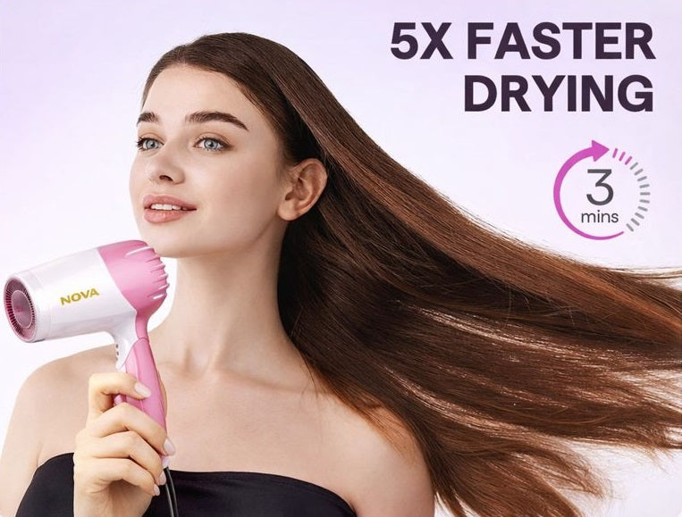 Nova Professional Folding Hair Dryer - 2 Speed Control
